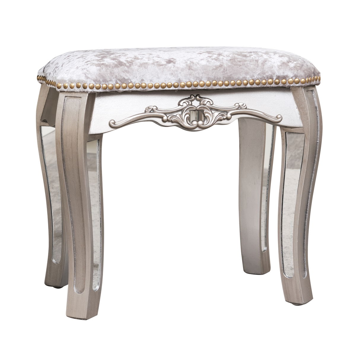 Mirrored Dressing Table Stool - Tiffany Range