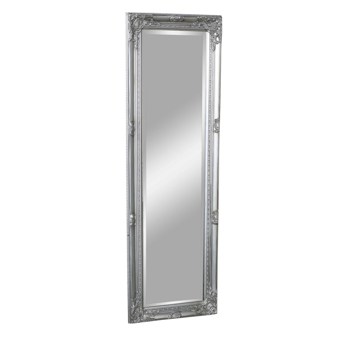 Silver Tall Slim Wall Mirror