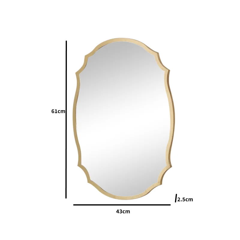 Decorative Gold Wall Mirror 43cm x 61cm