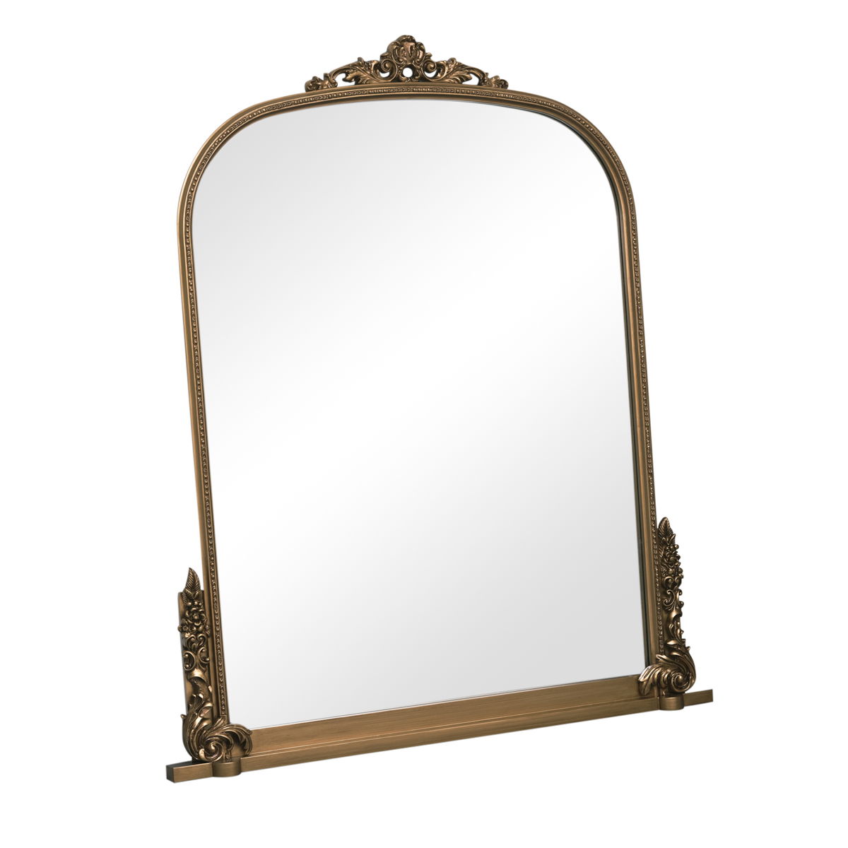 Extra Large Arch Antique Gold Ornate Overmantle Mirror - 152cm x 128cm