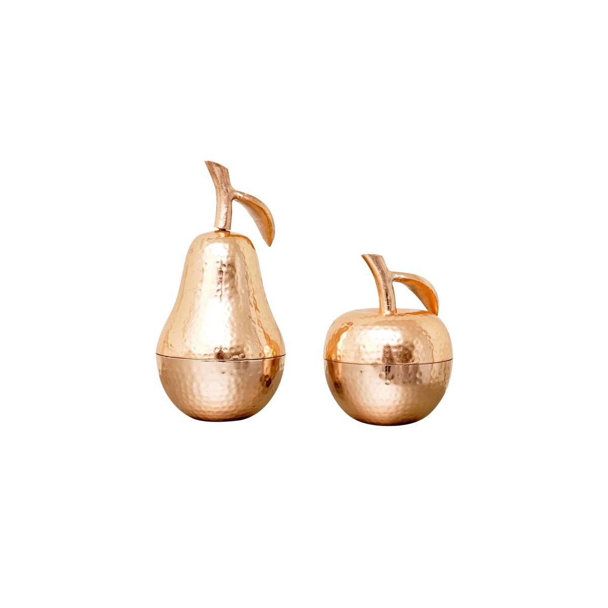 Copper Apple & Pear Storage Ornaments