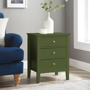 3 Drawer Bedside Table - Hales Green Range