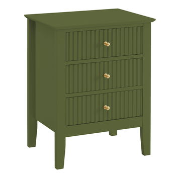 3 Drawer Bedside Table - Hales Green Range