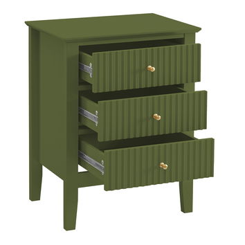 3 Drawer Bedside Table - Hales Green Range