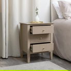 3 Drawer Bedside Table - Hales Tan Range
