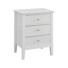 3 Drawer Bedside Table - Hales White Range