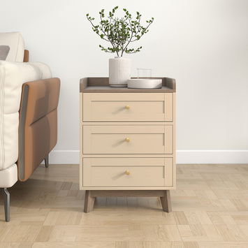 3 Drawer Bedside Table - Oswin Range