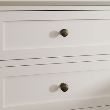 3 Drawer Bedside Table - Rowley Pale Cream Range