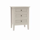 3 Drawer Bedside Table - Rowley Pale Cream Range