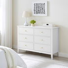 3 Drawer Chest of Drawers, Tall 5 Drawer Bedside Table and Pair of 3 Drawer Bedside Tables - Hales White Range