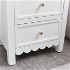 3 Drawer Scallop Bedside Table - Staunton White Range