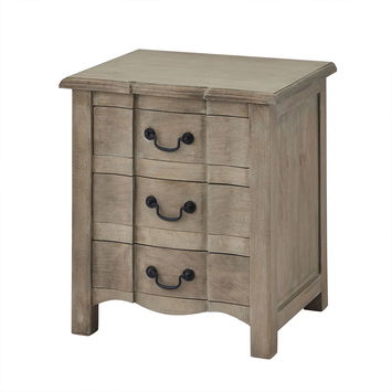 3 Drawer Wooden Bedside Table