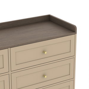 Large Cream 6 Drawer Chest of Drawers - Oswin Range