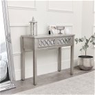7 Drawer Chest of Drawers, Console Table & Pair of Bedsides - Sabrina Silver Range