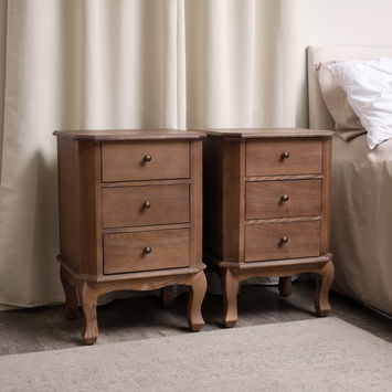 7 Drawer Wooden Chest of Drawers & Pair of 2 Drawer Bedside Tables - Willoughby Range