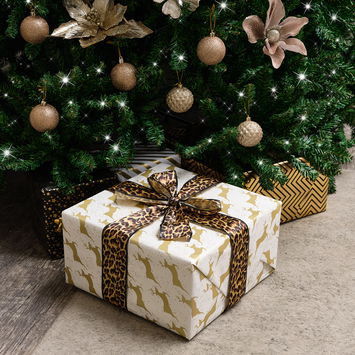 Animal Print Christmas Tree Ribbon - 270cm