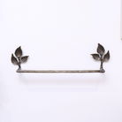 Antique Brass Leaf Detail Textured Towel Rail 62cm
