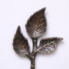 Antique Brass Leaf Detail Textured Wall Hook