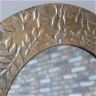 Antique Brass Leaf Embossed Oval Freestanding Cheval Mirror 57cm x 156cm
