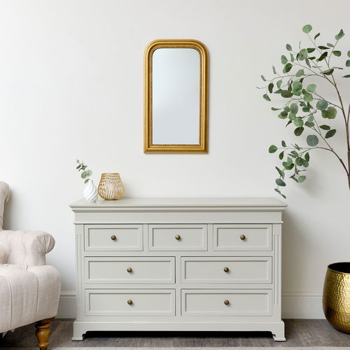 Antique Gold Arch Wall Mirror 70cm x 40cm 