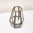 Antique Gold Geometric Tealight Holder