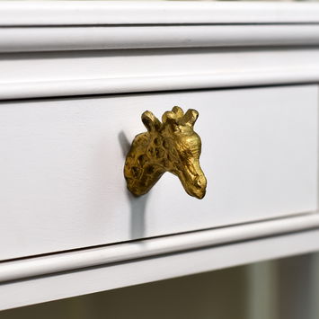 Antique Gold Giraffe Drawer Knob