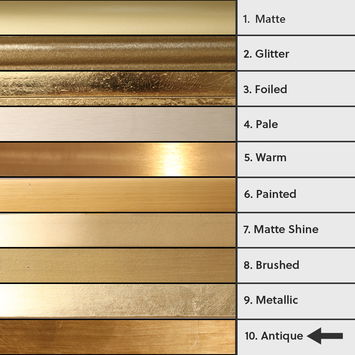 Antique Gold Swirl Wall Mirror - 70cm x 70cm