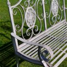 Antique Grey Ornate Garden Bench