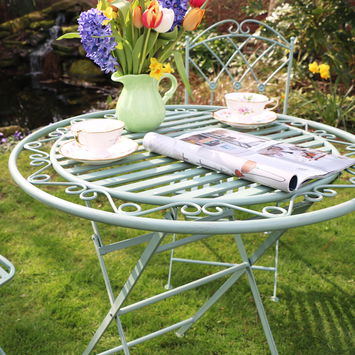 Antique Sage Green Bistro Set