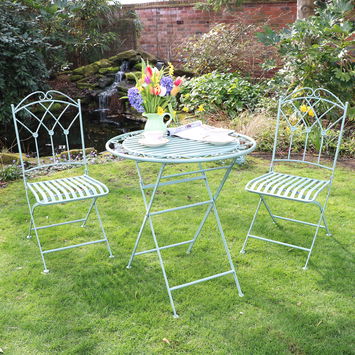 Antique Sage Green Bistro Set