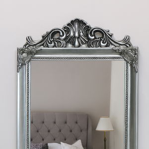 Antique Silver Arched Wall Mirror 36cm x 55cm