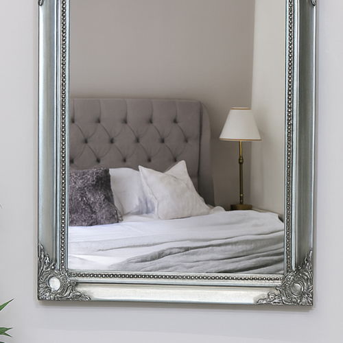 Antique Silver Arched Wall Mirror 36cm x 55cm