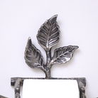 Antique Silver Leaf Detail Textured Toilet Roll Holder
