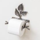 Antique Silver Leaf Detail Textured Toilet Roll Holder