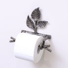 Antique Silver Leaf Detail Textured Toilet Roll Holder