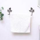 Antique Silver Leaf Detail Textured Towel Rail 62cm
