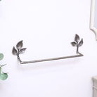 Antique Silver Leaf Detail Textured Towel Rail 62cm