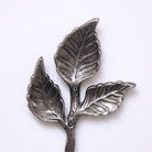 Antique Silver Leaf Detail Textured Wall Hook