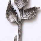 Antique Silver Leaf Detail Textured Wall Hook
