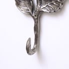 Antique Silver Leaf Detail Textured Wall Hook