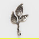 Antique Silver Leaf Detail Textured Wall Hook