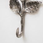 Antique Silver Leaf Detail Textured Wall Hook