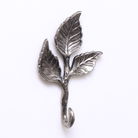 Antique Silver Leaf Detail Textured Wall Hook