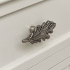 Antique Silver Oak Leaf Drawer Knob