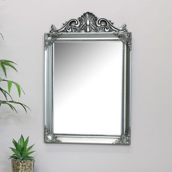 Antique Silver Wall Mirror 36cm x 55cm