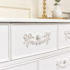 Antique White 4 Drawer Chest of Drawer & Pair of 3 Drawer Bedside Tables - Pays Blanc Range 