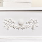 Antique White 4 Drawer Chest of Drawer & Pair of 3 Drawer Bedside Tables - Pays Blanc Range 