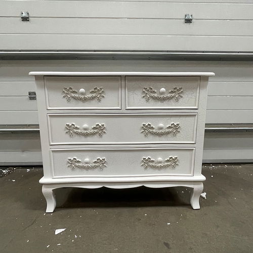 Antique White 4 Drawer Chest of Drawers - Pays Blanc Range - Damaged Seconds