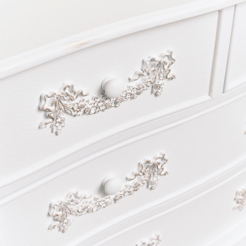 Antique White 4 Drawer Chest of Drawers - Pays Blanc Range
