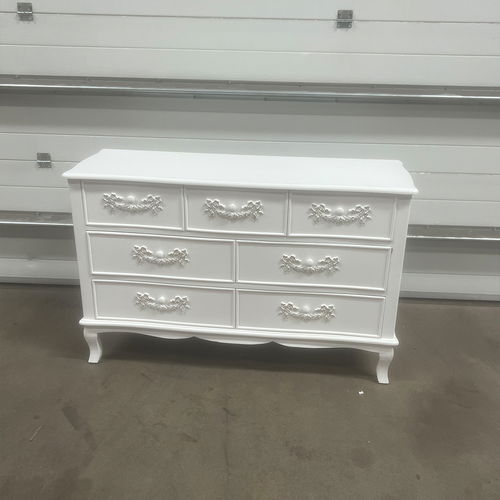 Antique White 7 Drawer Chest of Drawers - Pays Blanc Range - Damaged Seconds